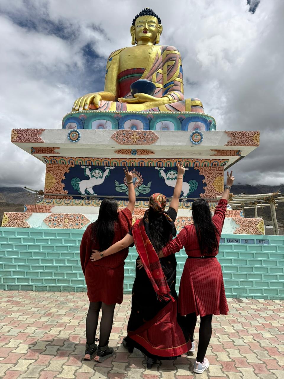 Golden Buddha statue at Langza — Spiti