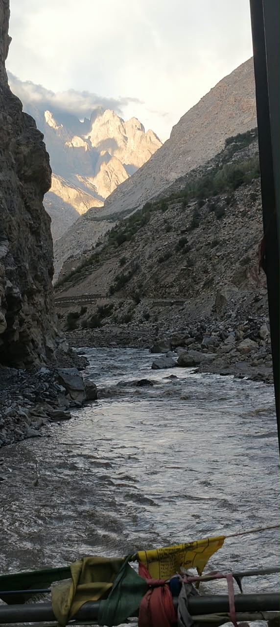 Spiti river winding through the Himalayan valley