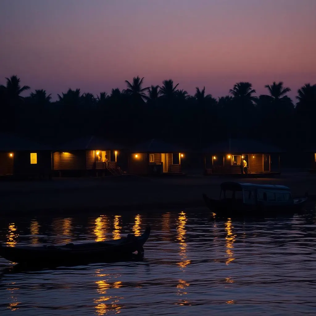 Sundarbans village at dusk